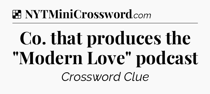 Solution: Co. that produces the 