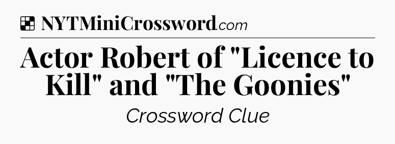 Solution: Actor Robert of 