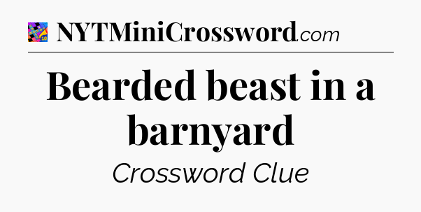 Bearded beast in a barnyard Crossword Clue