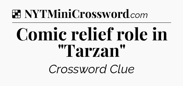 Solution: Comic relief role in 