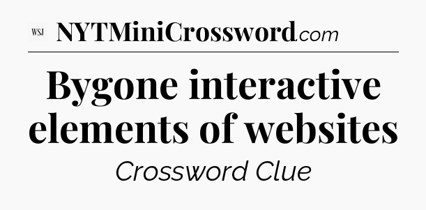Bygone interactive elements of websites - WSJ Crossword