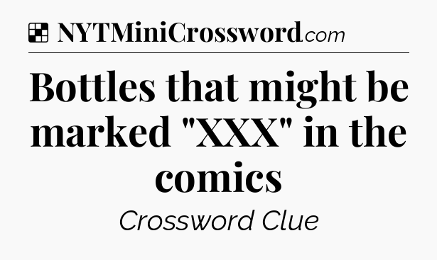 Solution: Bottles that might be marked 