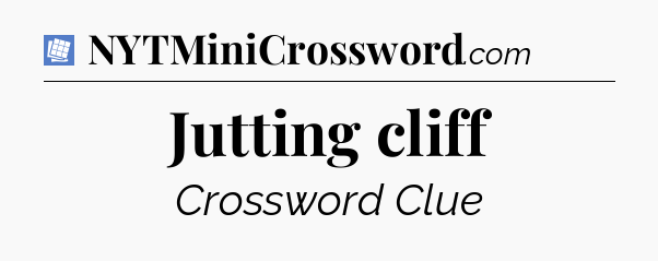 Jutting cliff Puzzle Page Crossword Clue