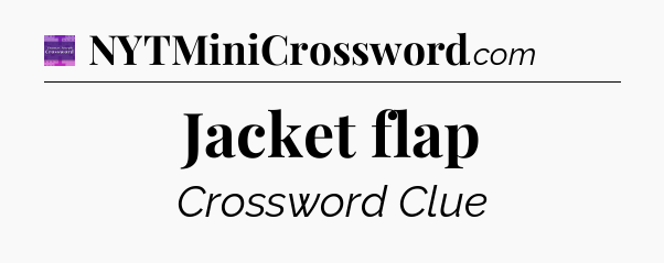Jacket flap - Thomas Joseph Crossword