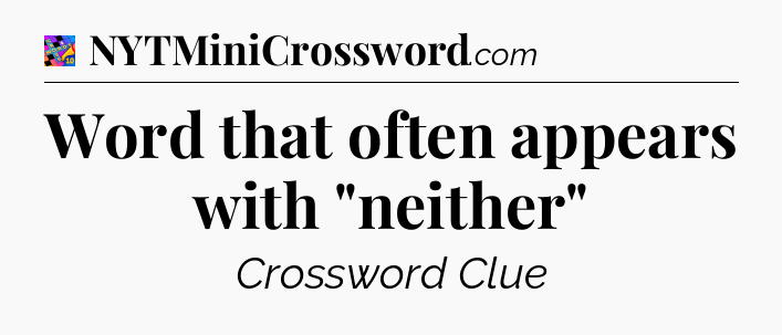 Word that often appears with 