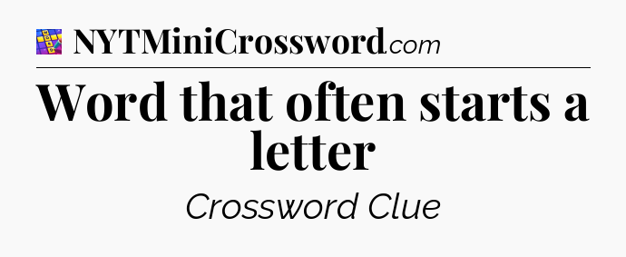 Word that often starts a letter Codycross