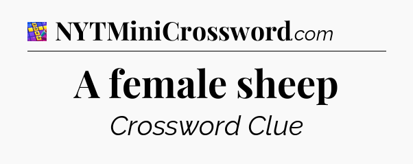 A female sheep Codycross