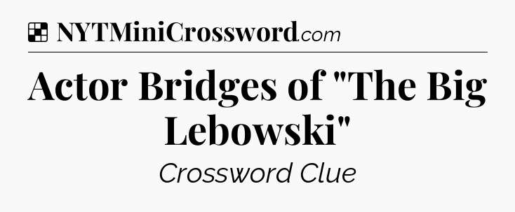 Solution: Actor Bridges of 