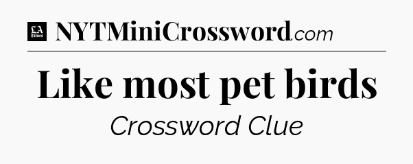 Like most pet birds - LA Times Crossword