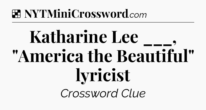 Solution: Katharine Lee ___, 