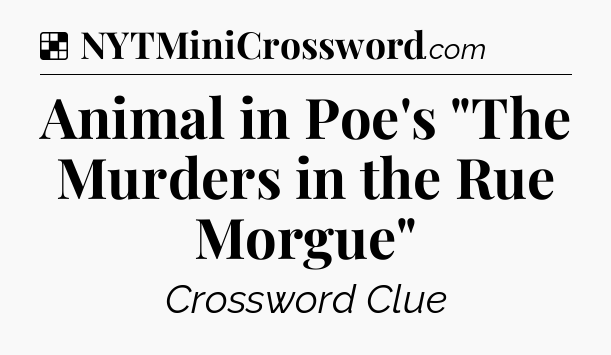 Solution: Animal in Poe's 