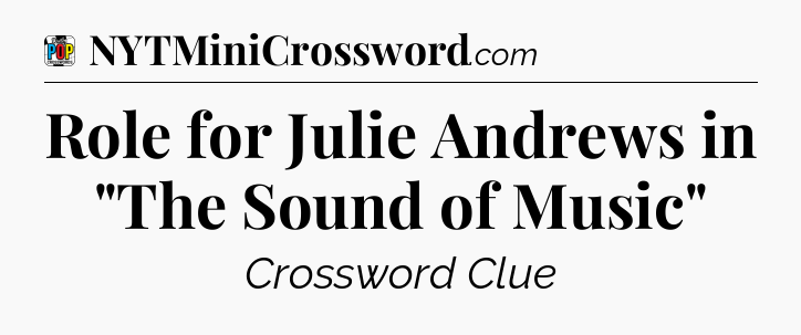 Role for Julie Andrews in 