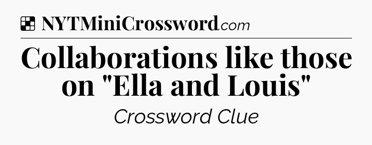 Solution: Collaborations like those on 
