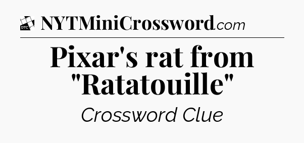 Pixar's rat from 