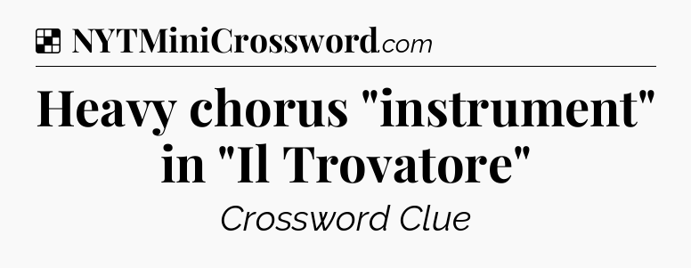 Solution: Heavy chorus 