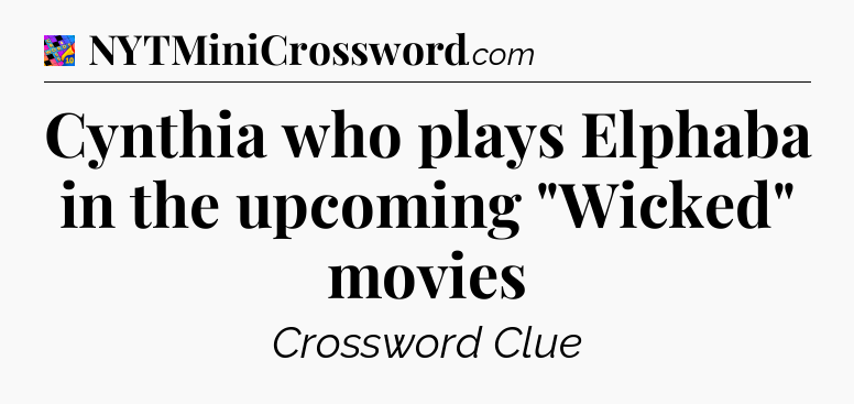 Cynthia who plays Elphaba in the upcoming 