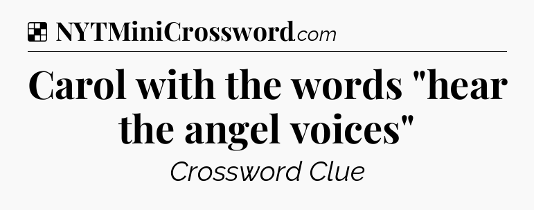 Solution: Carol with the words 