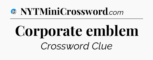 Corporate emblem Crossword Clue