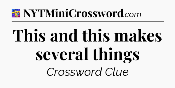 This and this makes several things Codycross