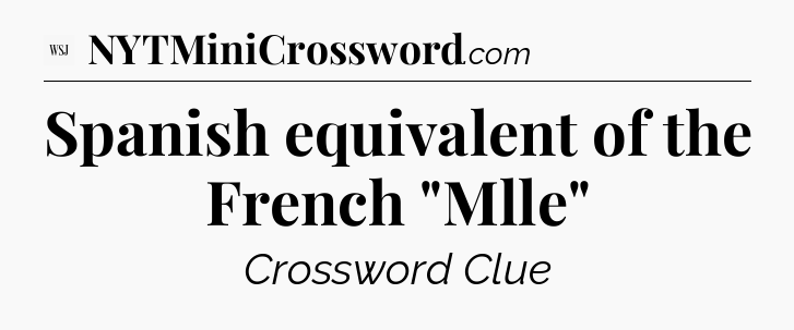 Spanish equivalent of the French 