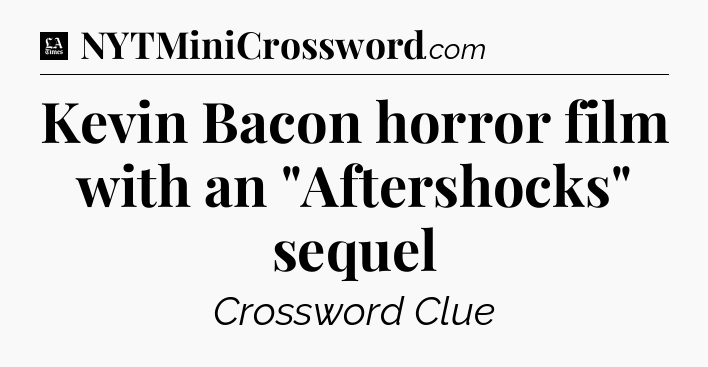 Kevin Bacon horror film with an 