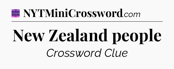 New Zealand people - Thomas Joseph Crossword