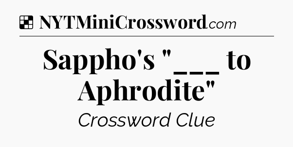 Solution: Sappho's 