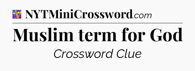 Muslim term for God Codycross