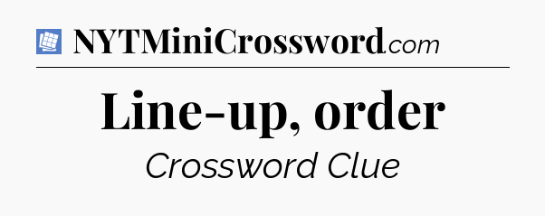 Line-up, order Puzzle Page Crossword Clue