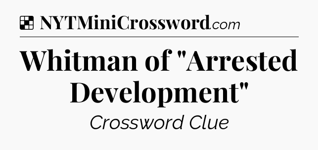 Solution: Whitman of 