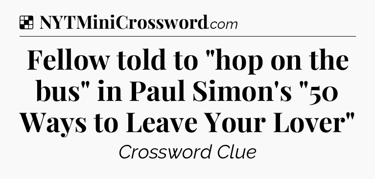 Solution: Fellow told to 