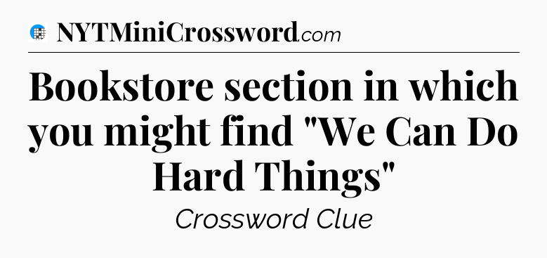 Bookstore section in which you might find 