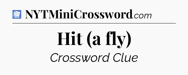 Hit (a fly) Puzzle Page Crossword Clue