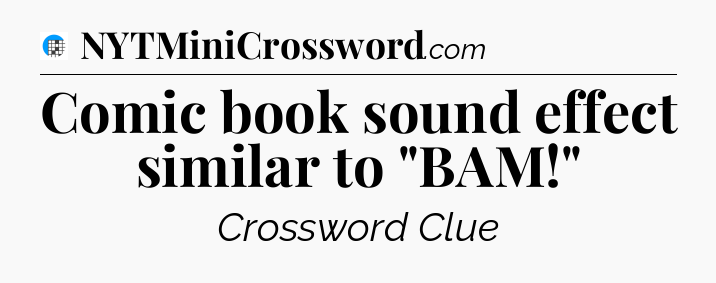 Comic book sound effect similar to 