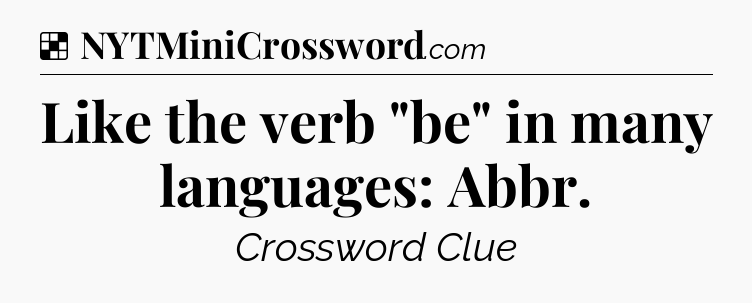 Solution: Like the verb 