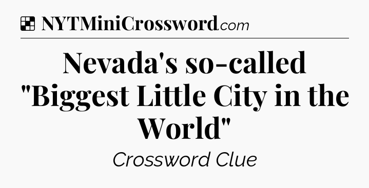 Solution: Nevada's so-called 