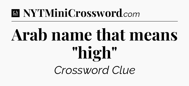 Arab name that means 
