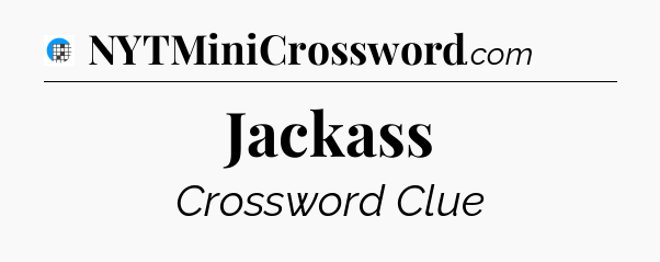 Jackass Crossword Clue