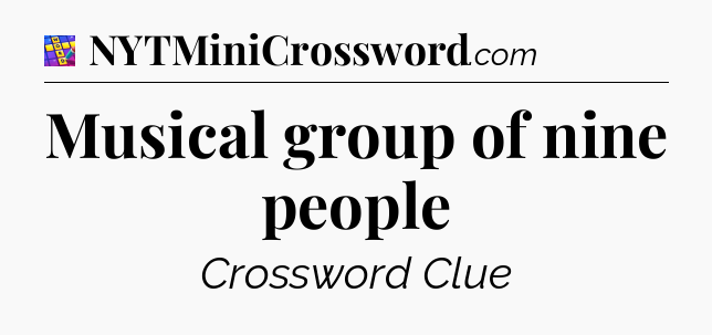 Musical group of nine people Codycross