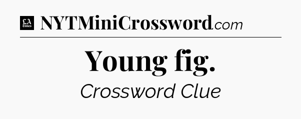 Young fig - LA Times Crossword