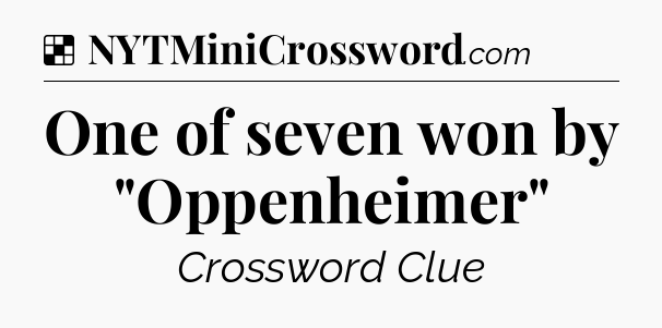 Solution: One of seven won by 