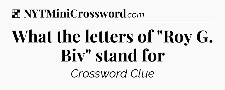 Solution: What the letters of 