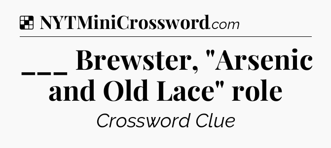 Solution: ___ Brewster, 