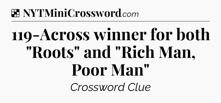 Solution: 119-Across winner for both 