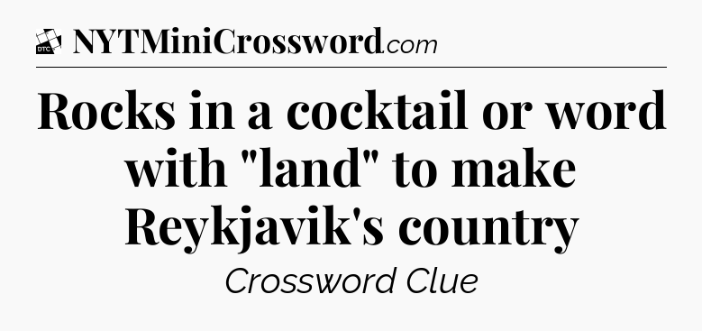 Rocks in a cocktail or word with 