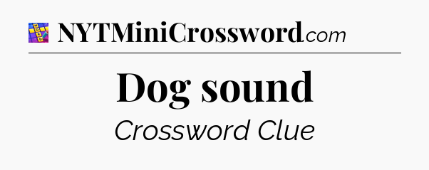 Dog sound Codycross