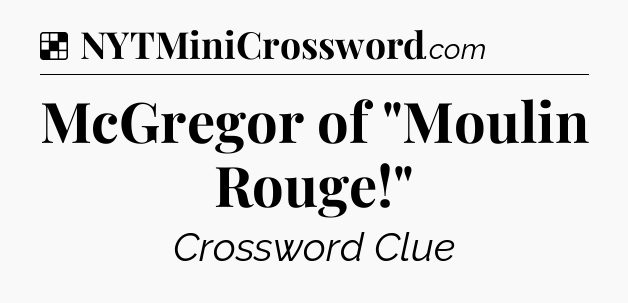 Solution: McGregor of 