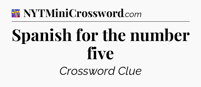 Spanish for the number five Codycross