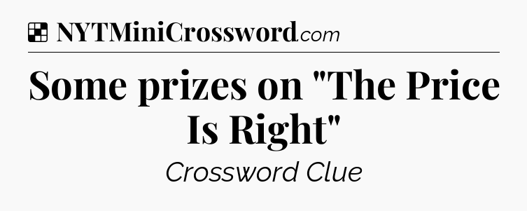 Solution: Some prizes on 