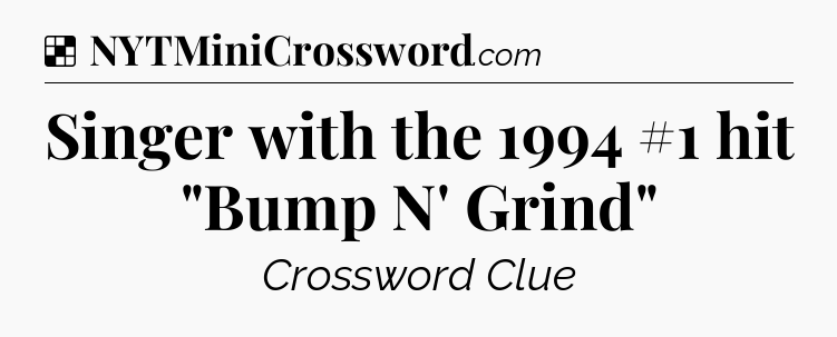 Solution: Singer with the 1994 #1 hit 